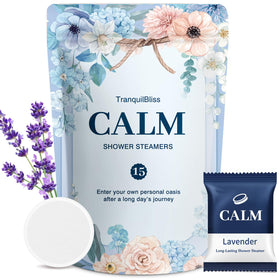 TranquilBliss front packaging showing 15-pack and lavender benefit calm