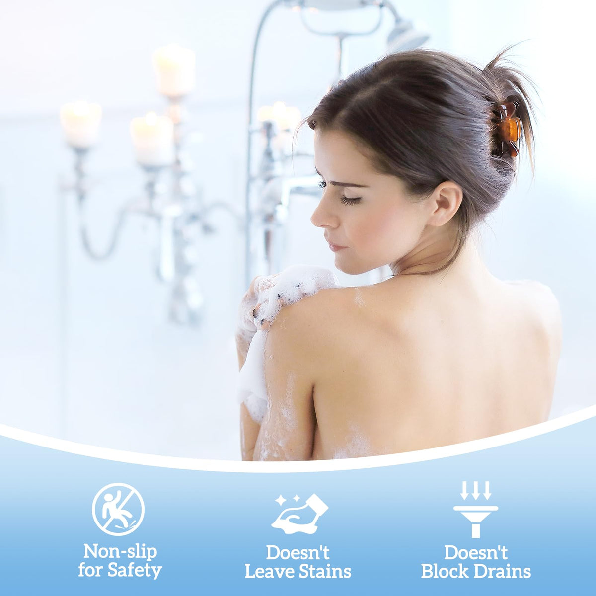 TranquilBliss steamer in shower releasing steam fragrance for relaxing atmosphere