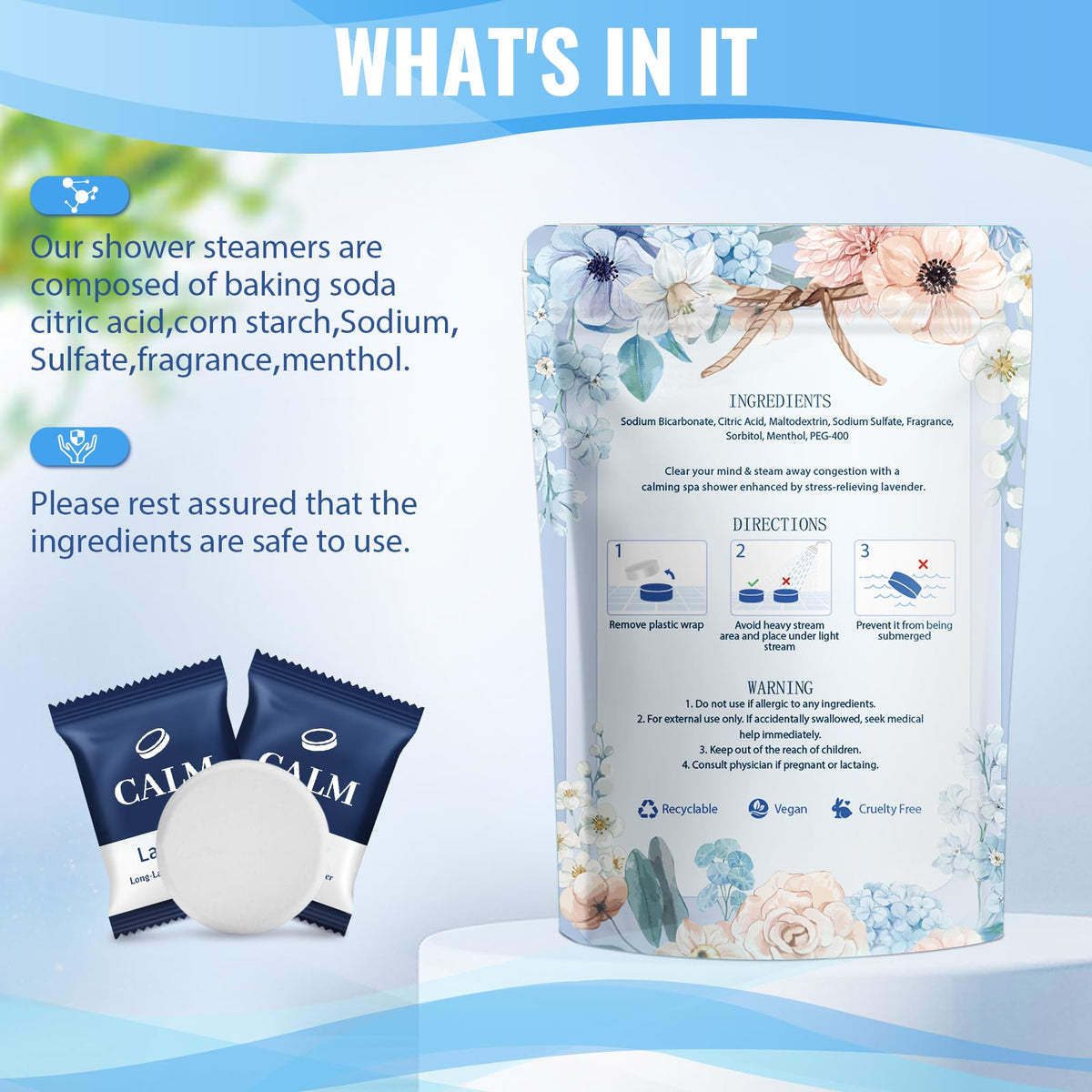 TranquilBliss steamer releasing steam in shower demonstrating relaxation benefit