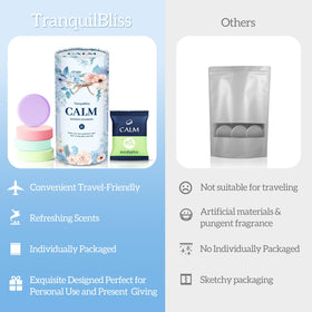 TranquilBliss size and scale comparison next to hand showing portability benefit