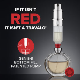 Travalo cap removed showing nozzle detail for precise, even misting performance