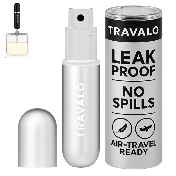 Travalo Classic HD front view silver showing compact travel-ready design