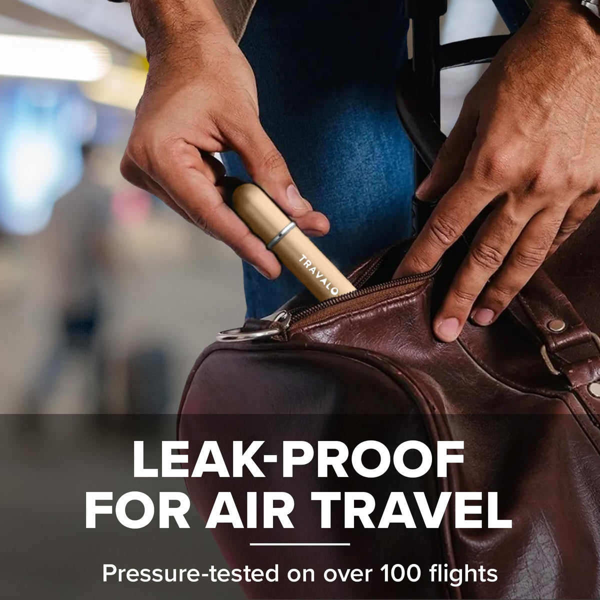 Travalo brand inside travel bag illustrating TSA-ready convenience