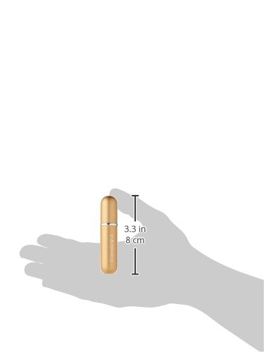 Travalo brand refill process close-up demonstrating spill-free pump