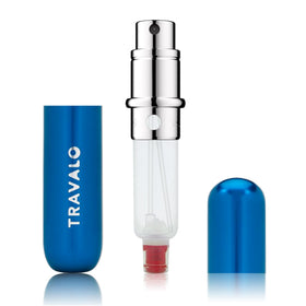 Travalo side profile highlighting elegant finish and durable glass-free construction