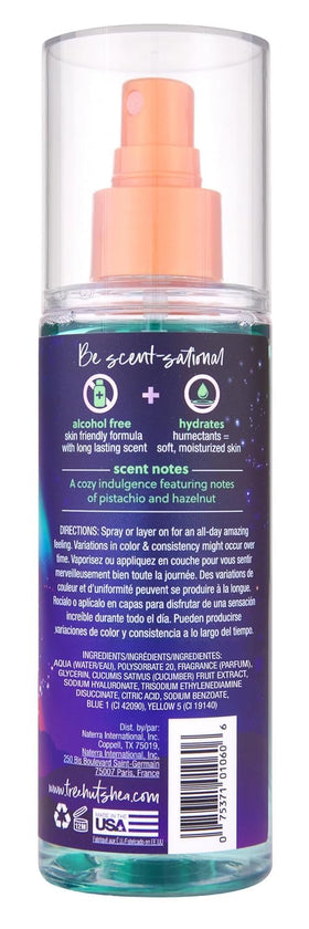 Tree Hut mist spraying on skin to show fine hydrating application benefit