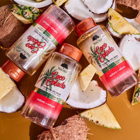 Tree Hut with pineapple and coconut highlighting hydrating ingredients