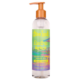 Tree Hut front packaging showing bottle and Electric Beach scent benefit