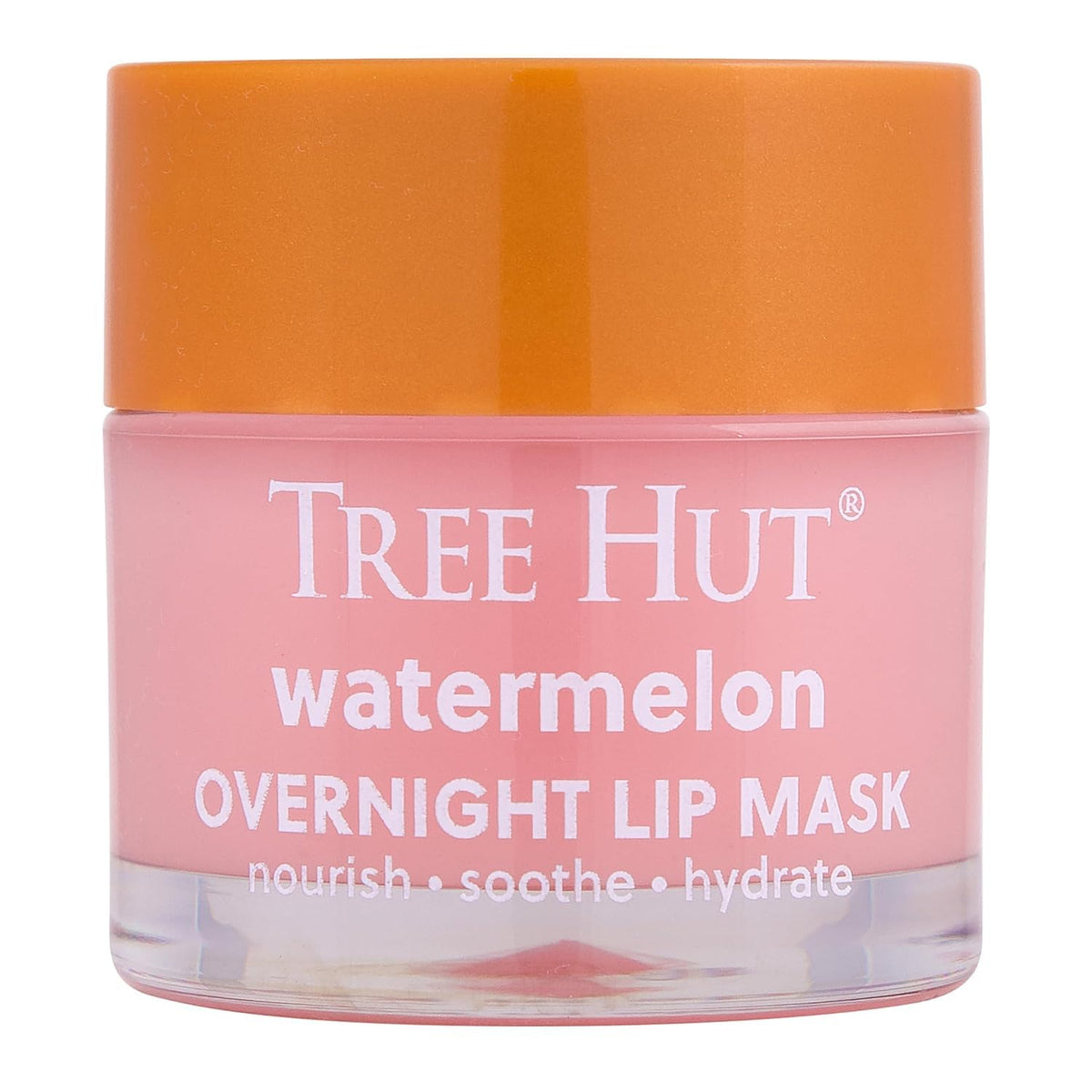 Tree Hut front jar showing watermelon lip mask scent and jar design