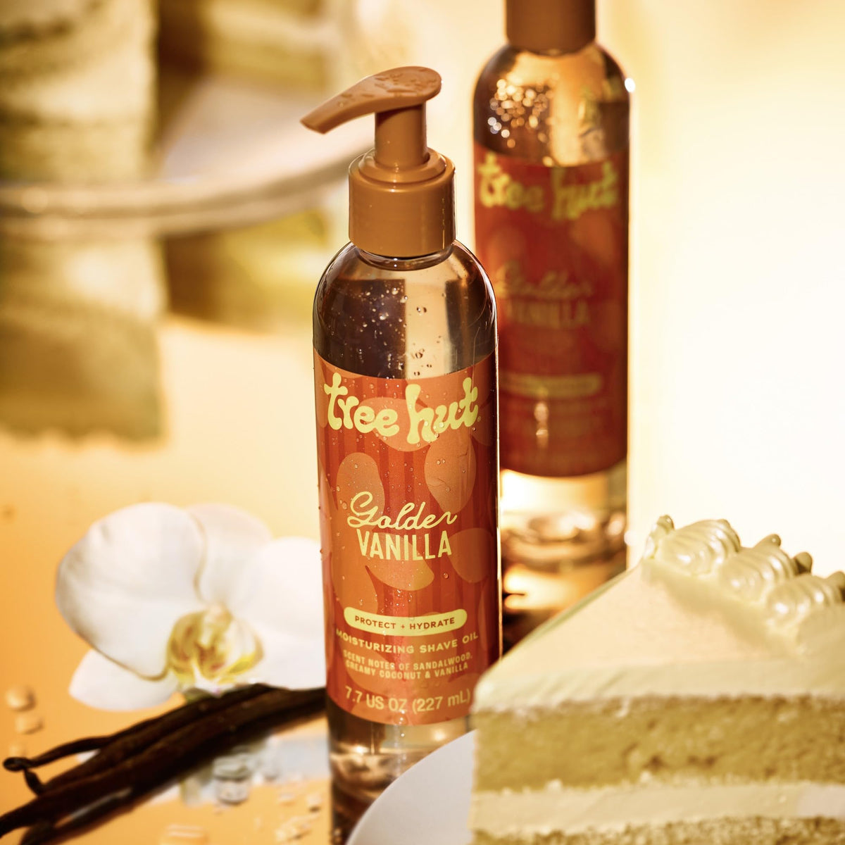 Tree Hut application in hand illustrating moisturizing and softening effect