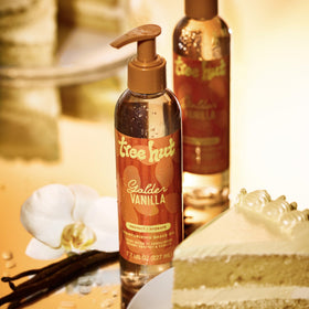 Tree Hut application in hand illustrating moisturizing and softening effect