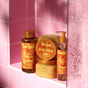 Tree Hut scrub on bathroom tray for a spa-like self-care moment