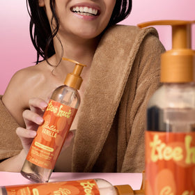 Tree Hut gel-to-oil texture on skin demonstrating smooth glide benefit