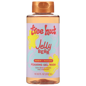 Tree Hut bottle front view showing vibrant jelly bear packaging and uplifting scent