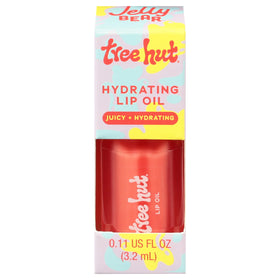 Tree Hut front packaging showing glossy jelly bear lip oil benefits