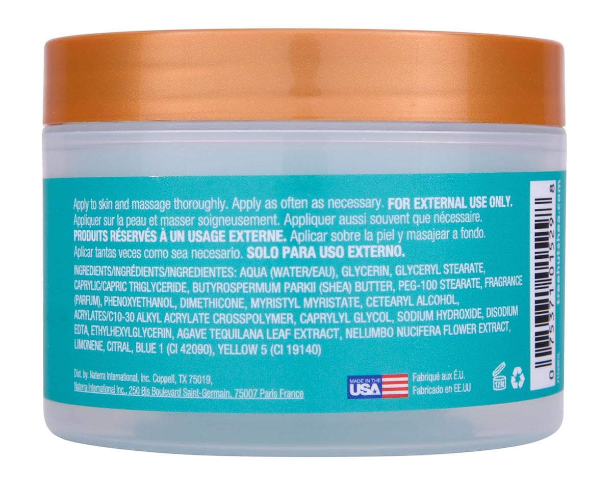 Tree Hut close-up of cream highlighting silky finish and quick absorption benefit