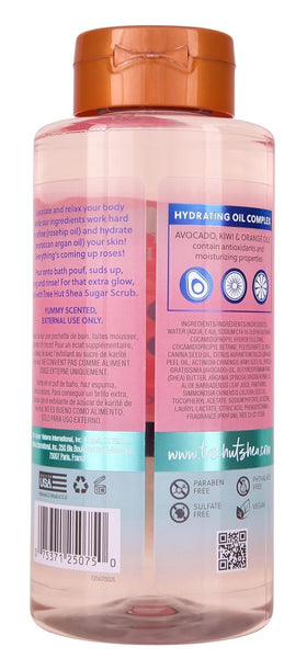 Tree Hut foam lather on pouf demonstrating rich foaming action