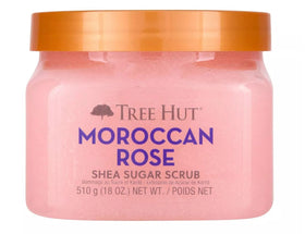 Tree Hut jar front view showing Moroccan Rose label and size