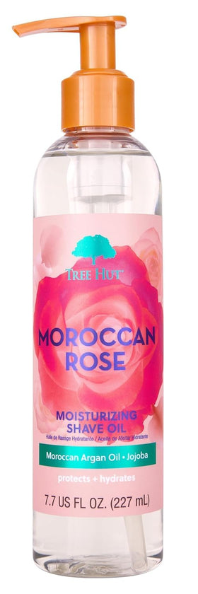 Tree Hut front packaging showing bottle and rose scent benefit