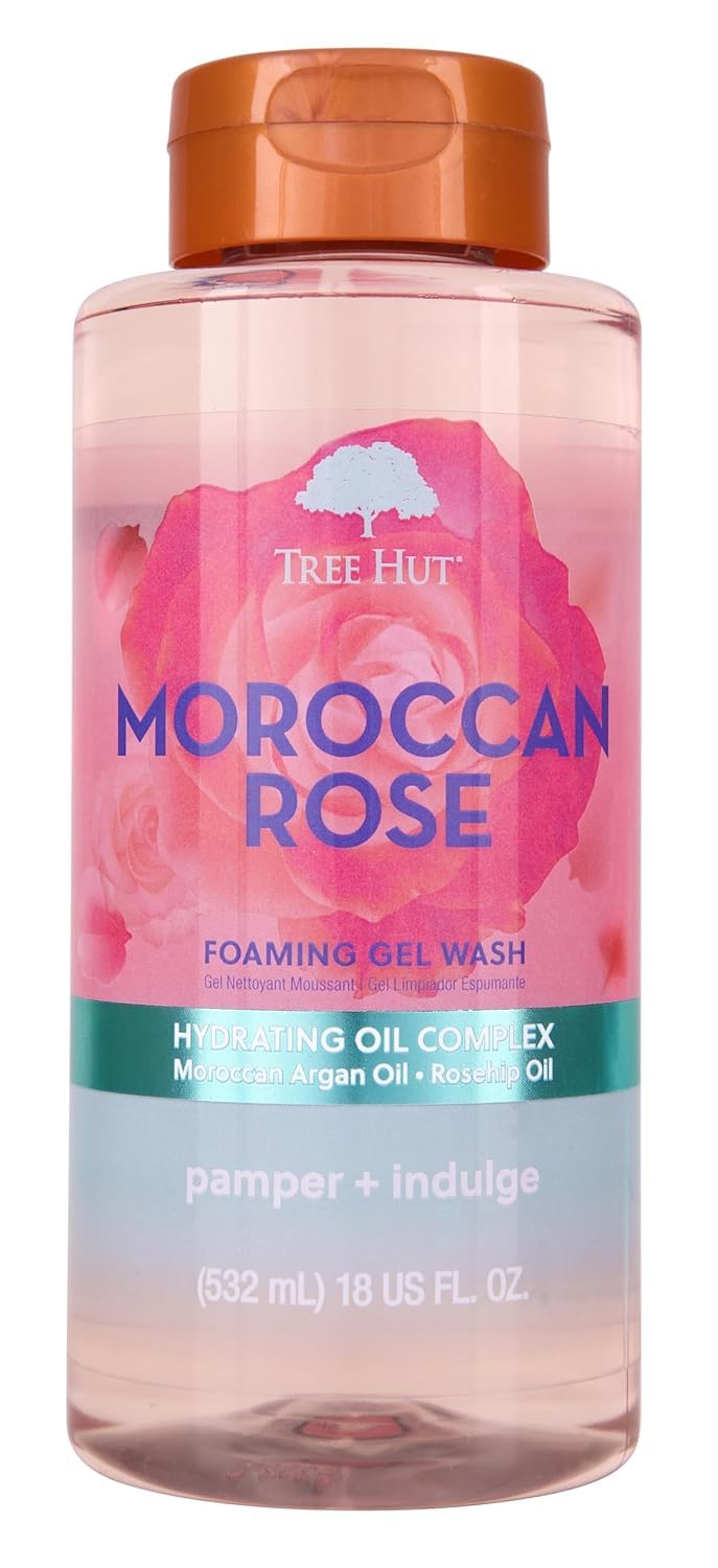 Tree Hut front packaging showing 18 oz bottle and nourishing benefits