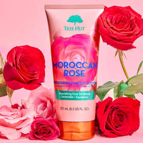 Tree Hut pump dispensing lotion for quick, mess-free application