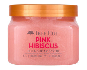 Tree Hut front jar showing vibrant scent and easy-to-use moisturizing scrub