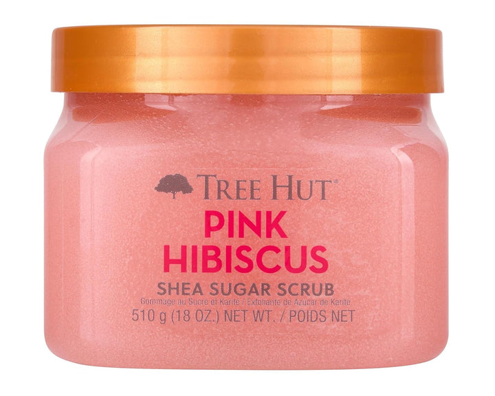 Tree Hut front jar showing vibrant scent and easy-to-use moisturizing scrub
