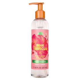 Tree Hut front packaging showing Pink Hibiscus bottle and scent benefit