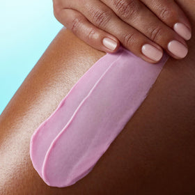 Tree Hut lotion being applied to forearm demonstrating quick absorption and softness