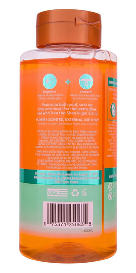 Tree Hut tangerine gel pouring to demonstrate thick hydrating texture