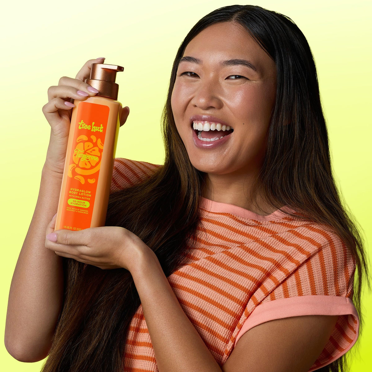Tree Hut pump dispensing lotion texture for fast absorption benefit