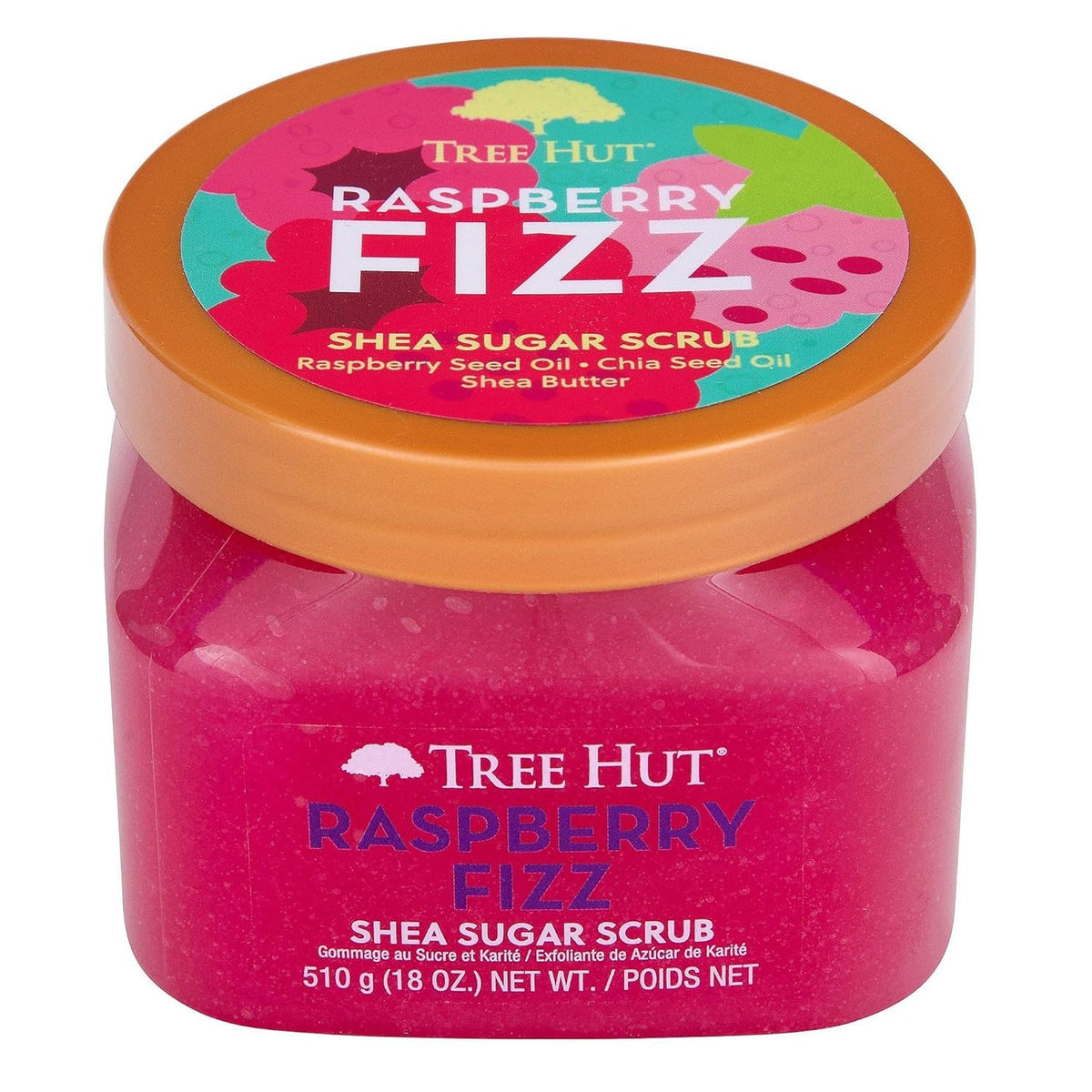 Tree Hut close-up of sugar scrub texture showing crystals and creamy butter