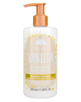 Tree Hut bottle front packaging showing label and vanilla scent benefit