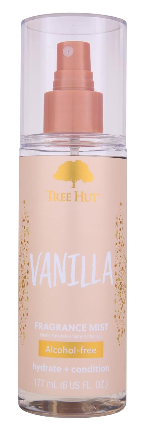 Tree Hut front packaging showing vanilla mist and hydrating benefit