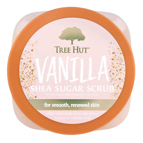 Tree Hut open jar texture close-up displaying creamy sugar scrub for smooth skin