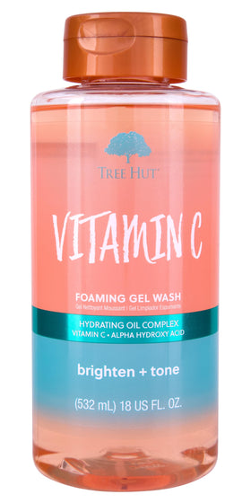 Tree Hut front packaging showing bottle and bright label, promotes fresh citrus scent