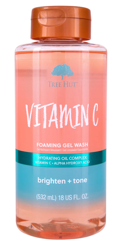 Tree Hut front packaging showing bottle and bright label, promotes fresh citrus scent