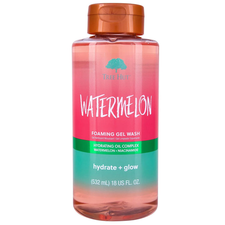 Tree Hut front packaging showing bottle and watermelon scent, appealing shower upgrade
