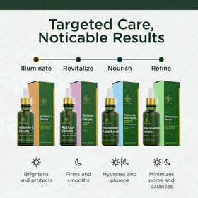 Tree of Life applying serum to face highlighting easy layering and quick absorption