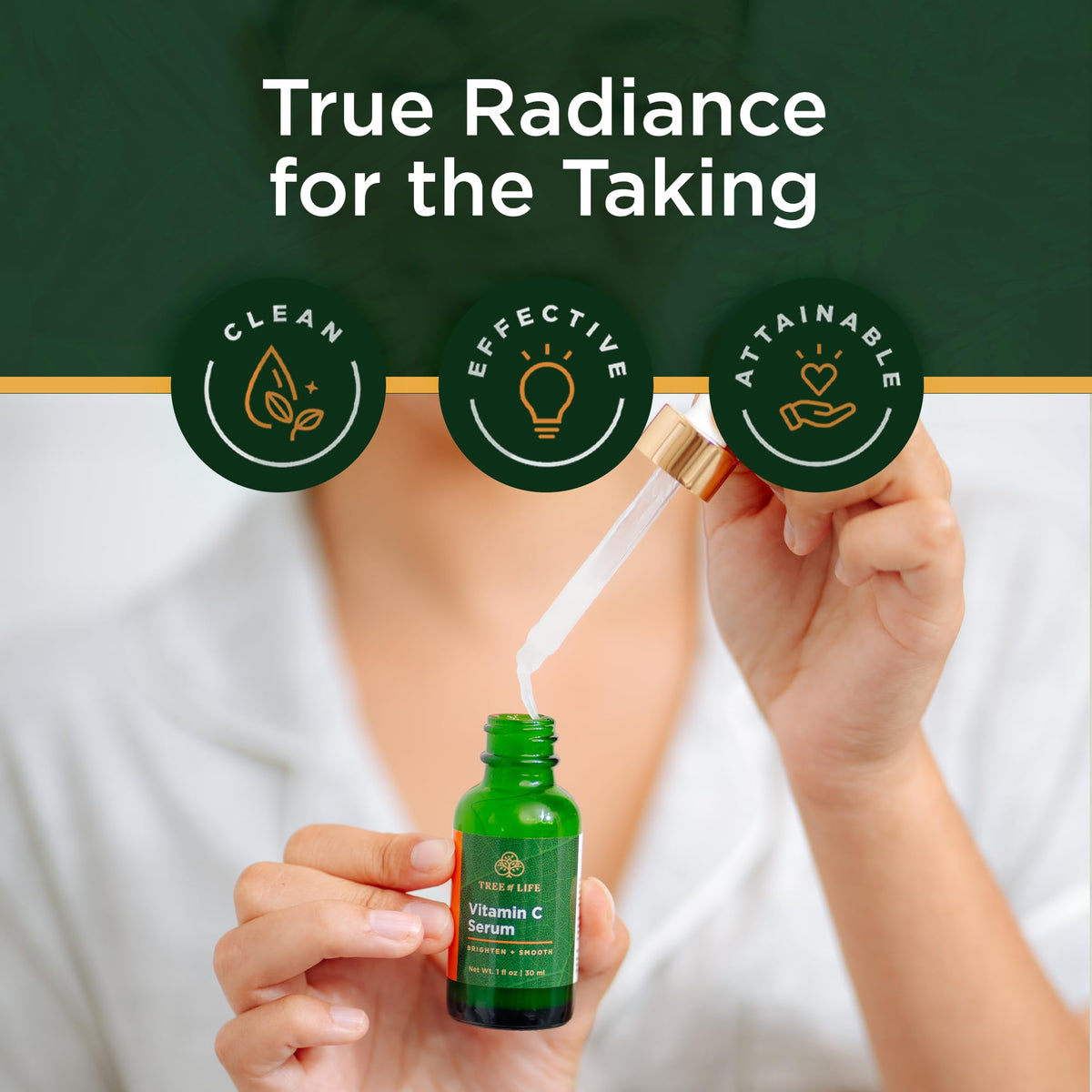 Tree of Life lifestyle bathroom routine bottle beside towel for everyday skincare ritual