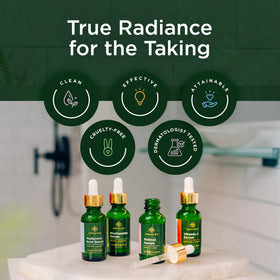 Tree of Life lifestyle bathroom shelf showing elegant, cruelty-free set