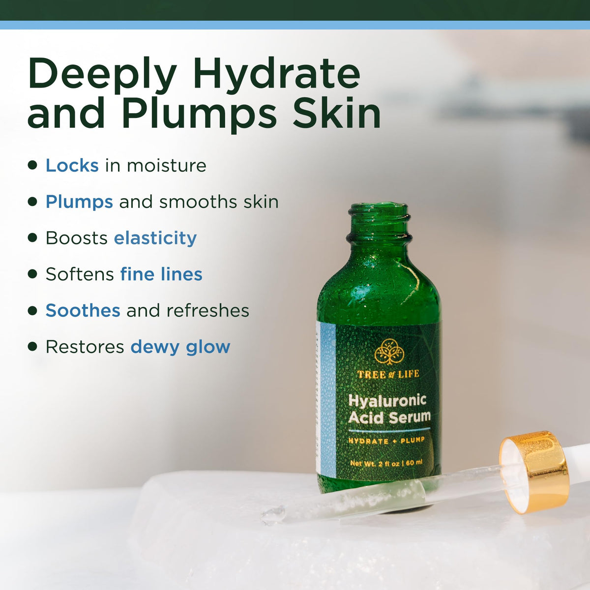 Tree of Life serum being applied to hand demonstrating fast absorption
