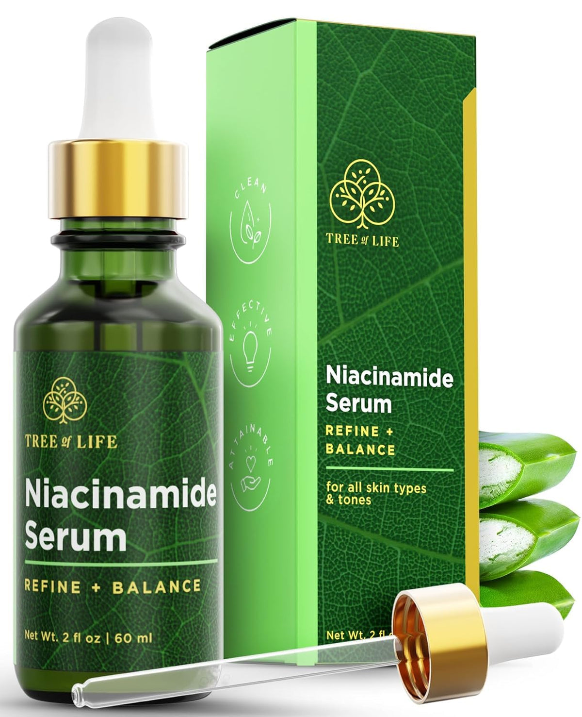 Tree of Life front packaging showing 2 fl oz bottle and clear benefits