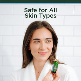 Tree of Life serum applied to neck and décolleté for smooth, plump skin
