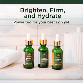 Tree of Life Vitamin C serum dropper releasing brightening serum for radiant skin