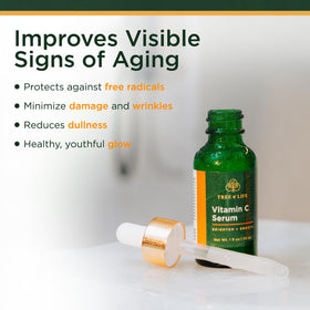 Tree of Life vitamin C serum dropper releasing brightening serum