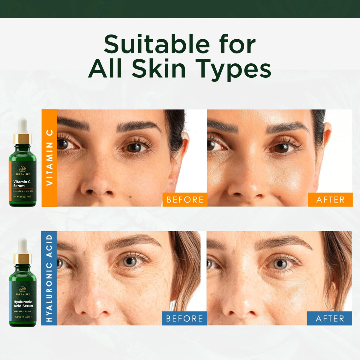 Tree of Life Vitamin C serum texture close-up for brightening effect