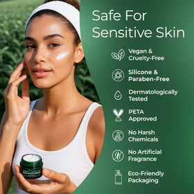 Tree To Tub application on face demonstrating gentle hydration