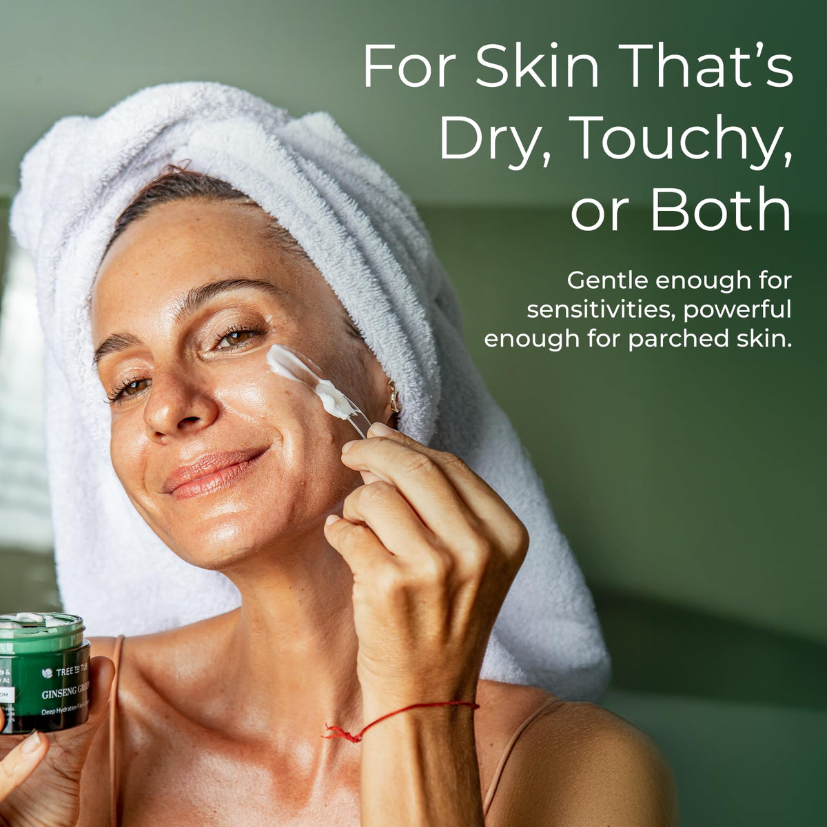 Tree To Tub jar open revealing creamy texture for fast hydration