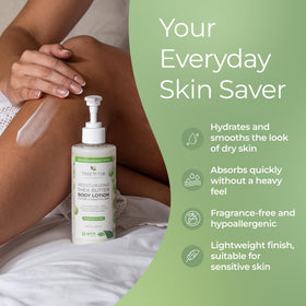 Tree To Tub hands applying lotion to show quick absorption and comfort